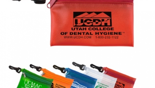 Translucent Zipper Storage Pouch with Plastic Hook